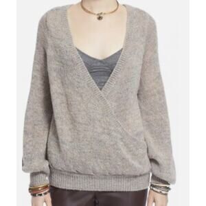 Free People 'Karina' Wool/Mohair Blend Wrap Front Sweater sz S